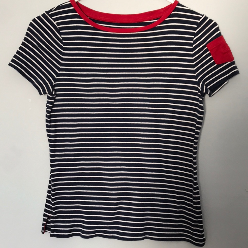 Ralph Lauren Blue Striped Tee Shirt
